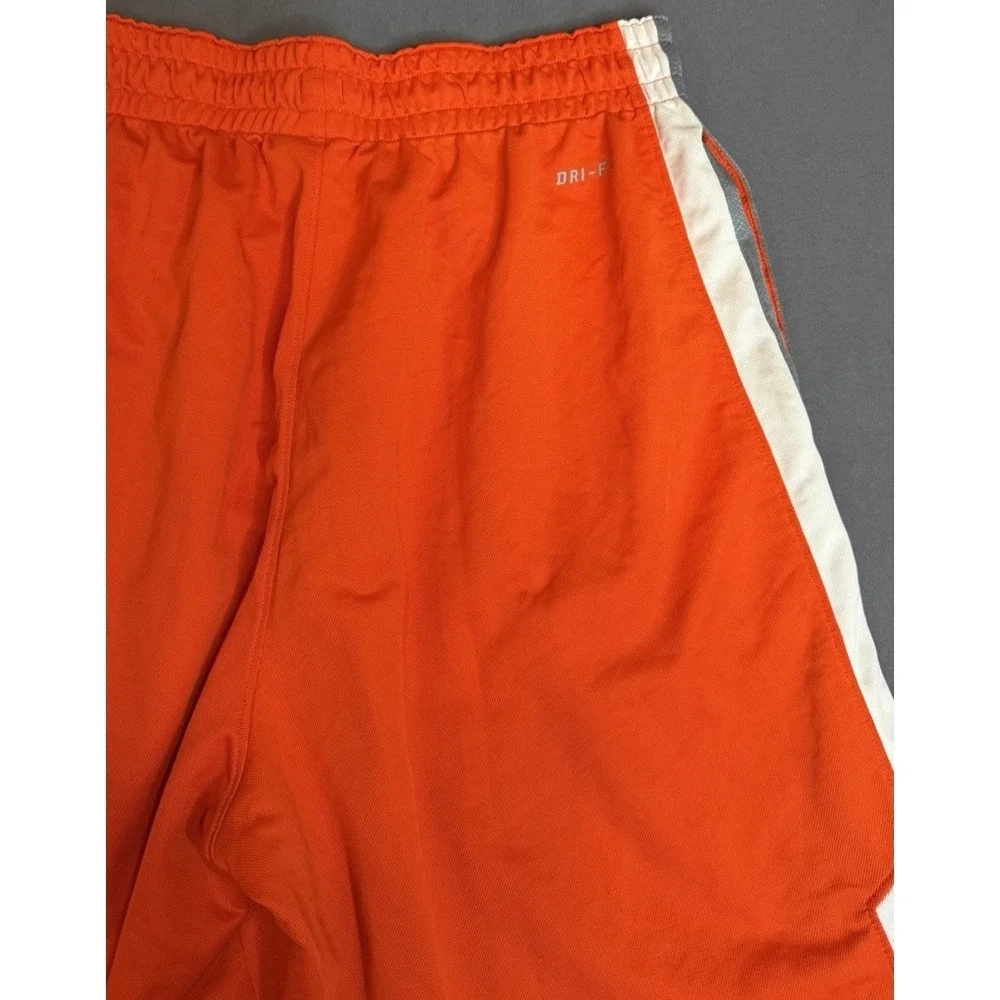 Nike Shorts Mens Size Medium Orange Basketball‎ Drawstring Pockets Lightweight
